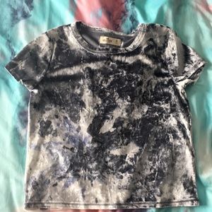 Hollister Crushed Velvet Blue Top